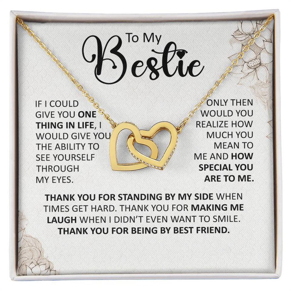 Bestie Interlocking Hearts Necklace
