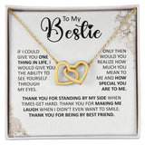 Bestie Interlocking Hearts Necklace