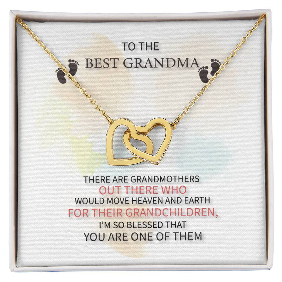 Best Grandma Interlocking Hearts Necklace