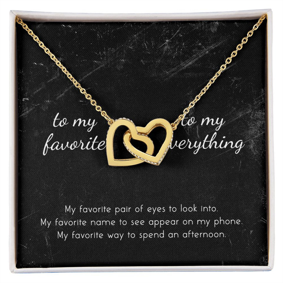 To My Favorite, To My Everything Interlocking Hearts Necklace