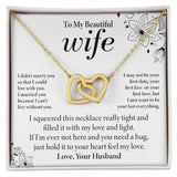 To My Wife - Love and Light - Interlocking Hearts Necklace