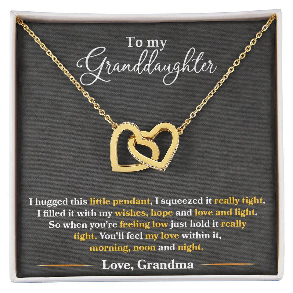 Granddaughter Hugged This Necklace Tight  Interlocking Hearts Necklace