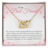 To my Bestie  Interlocking Hearts Necklace