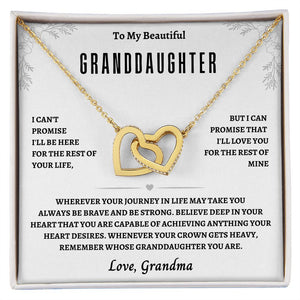 GrandDaughter From Grandma:Interlocking Hearts Necklace