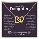 I'll Be Loving You Still - Interlocking Hearts Necklace For Daughter