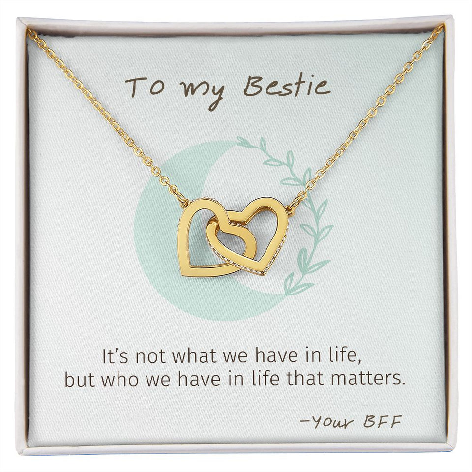 You Matter - Interlocking Hearts Necklace For Best Friend