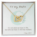 You Matter - Interlocking Hearts Necklace For Best Friend