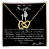 My Last Breath - Interlocking Hearts Necklace For Daughter