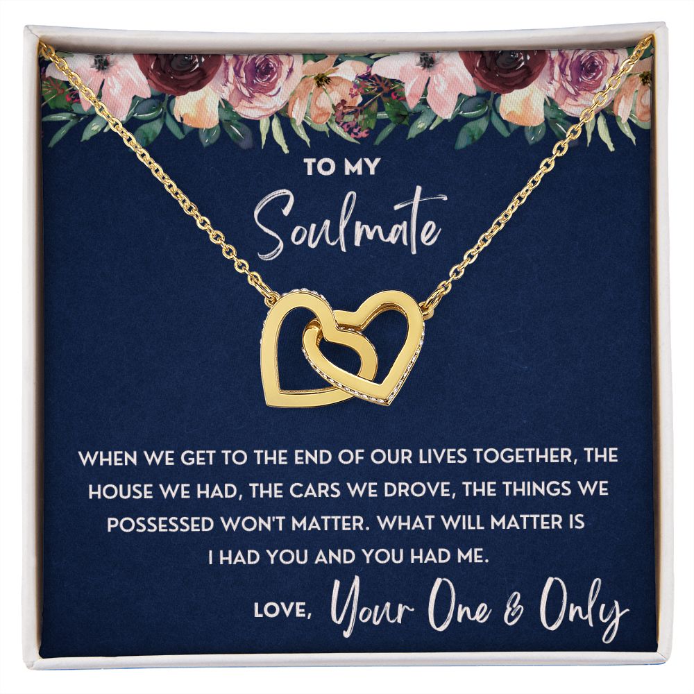 I Had You & You Had Me - Interlocking Hearts Necklace For Wife