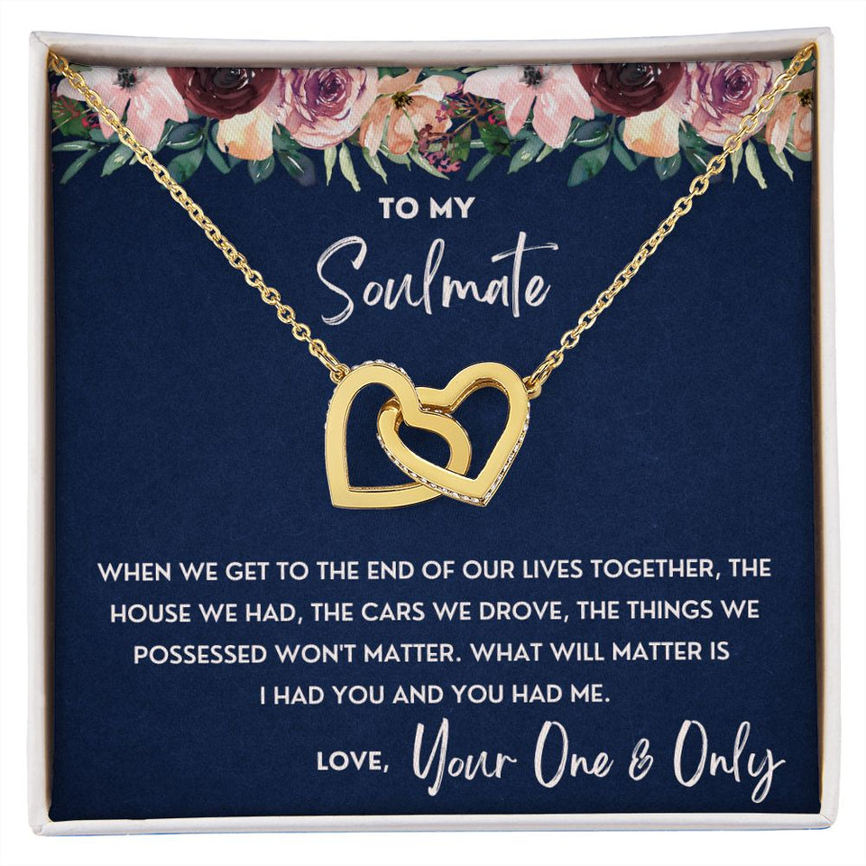 I Had You & You Had Me - Interlocking Hearts Necklace For Wife