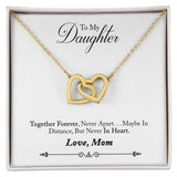 Daughter Together Forever Interlocking Hearts Necklace