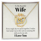 Beautiful Wife Interlocking Hearts Necklace