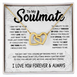 To My Soulmate | To Be Your Last Everything | Interlocking Hearts necklace