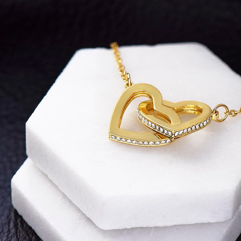 Mother and Daughter Like No Other Interlocking Hearts Necklace