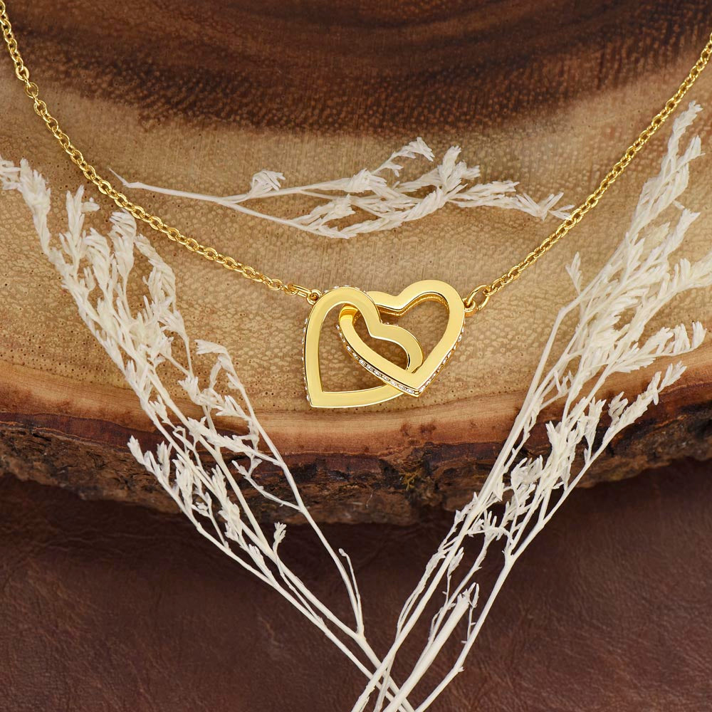 My Beautiful Daughter Necklace - Enjoy the Life - Interlocking Hearts Necklace