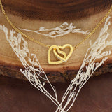 My Beautiful Daughter Necklace - Enjoy the Life - Interlocking Hearts Necklace