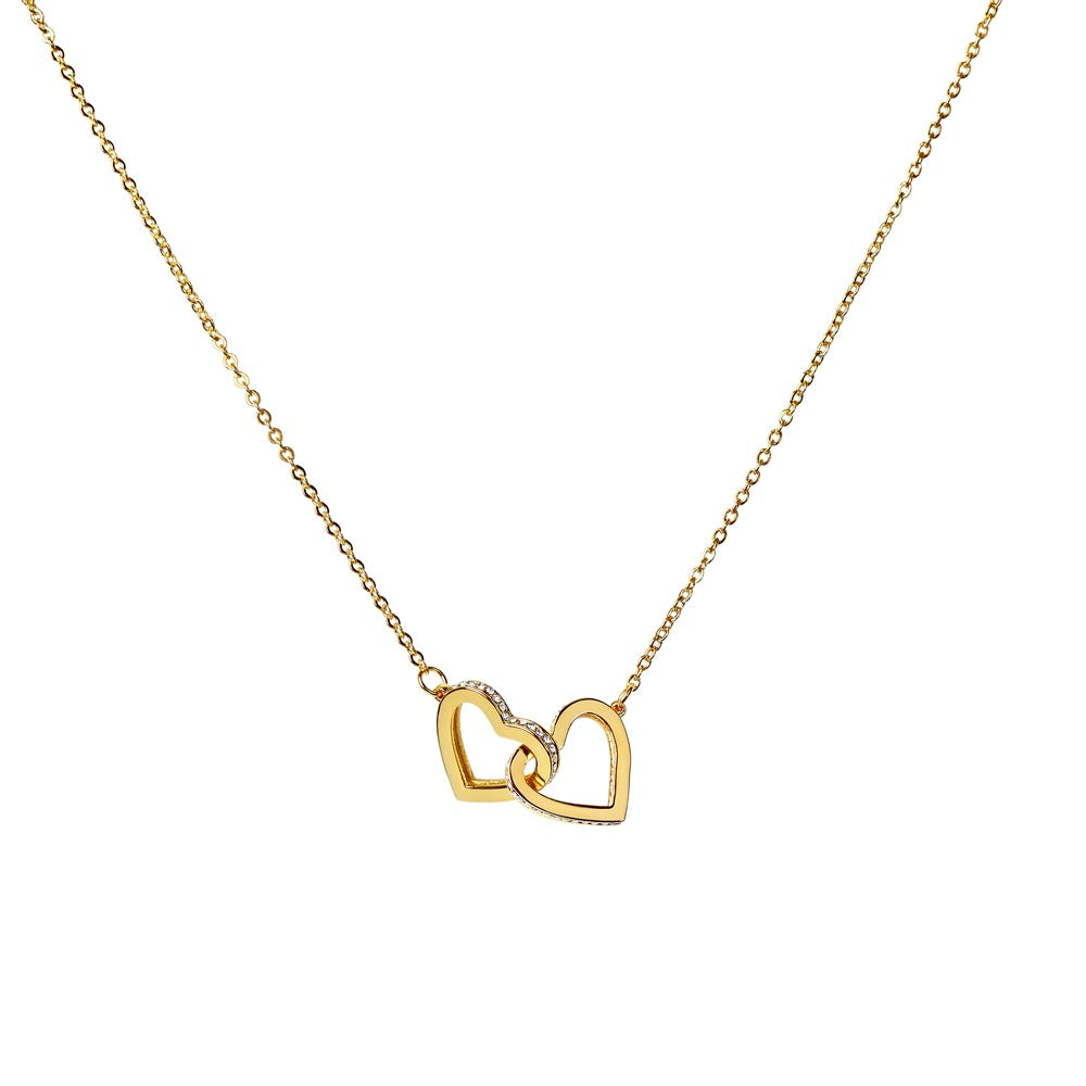 To My Granddaughter from Grandpa Valentine's Day Interlocking Hearts Necklace