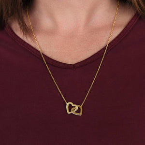 To My Daughter from Dad Valentine's Day Interlocking Hearts Necklace