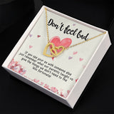 Girlfriend and Soulmate Necklace - Don't Feel Bad If You See Your Ex Interlocking Hearts Necklace
