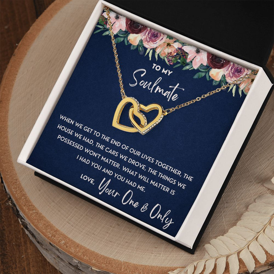 I Had You & You Had Me - Interlocking Hearts Necklace For Wife