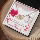 Sister Birthday Interlocking Hearts Necklace