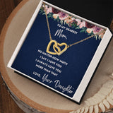 To My Dearest Mom necklace, More Than That - Interlocking Hearts Necklace For Mom