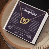 The Dreams I Held In My Heart - Interlocking Hearts Necklace For Daughter