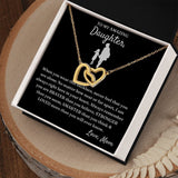 Right There In Your Heart - Interlocking Hearts Necklace For Daughter