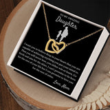 Capable Of Achieving Anything - Interlocking Hearts Necklace For Daughter