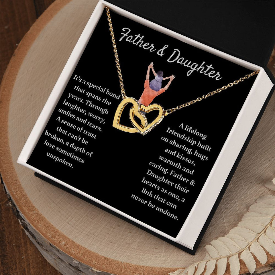 Lifelong Friendship - Interlocking Hearts Necklace For Daughter