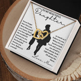 Right Beside You - Interlocking Hearts Necklace For Daughter