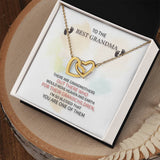 Best Grandma Interlocking Hearts Necklace