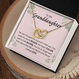 To My Granddaughter- Interlocking hearts Necklace