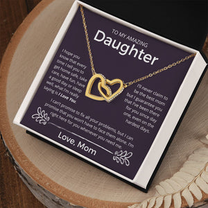 Whenever You Need Me - Interlocking Hearts Necklace For Daughter