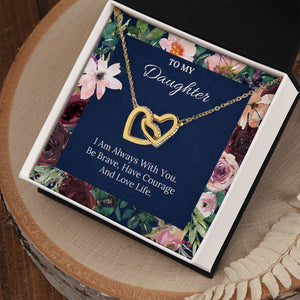 Always With You - Interlocking Hearts Necklace For Daughter