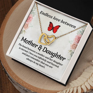 Mother and Daughter Interlocking Hearts Necklace