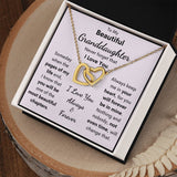 To My Beautiful Granddaughter Necklace, Someday When The Pages Of My Life End, Interlocking Hearts Necklace, Necklace for Granddaughter
