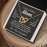 Gift for Mom from Daughter Inseparable Hearts Interlocking Hearts Necklace