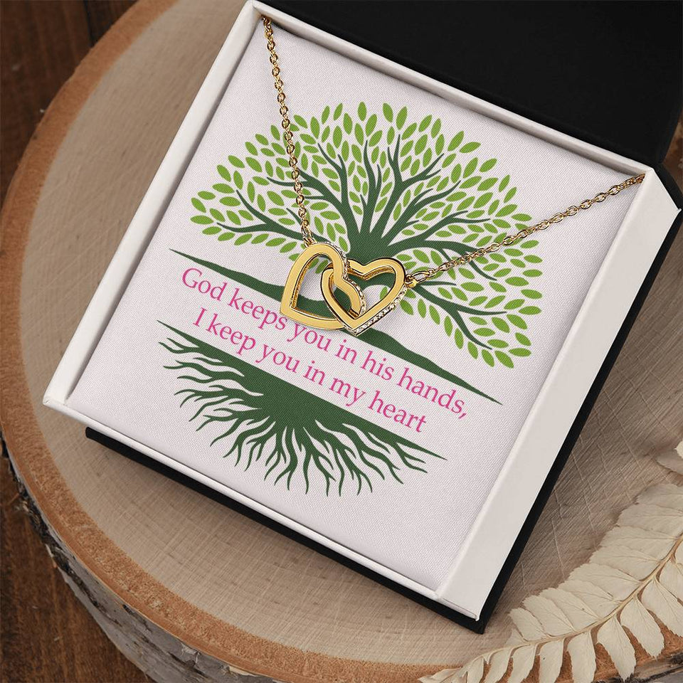 Faith Interlocking Hearts Necklace