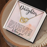 Daughter Superhero Interlocking Hearts Necklace