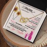Mom You Are My Sunshine Interlocking Hearts Necklace