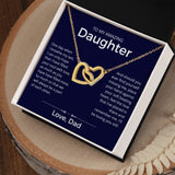 Always A Part Of Each Other - Interlocking Hearts Necklace For Daughter