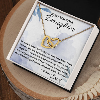 Dreams Came True - Interlocking Hearts Necklace For Daughter