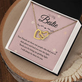 Bestie True Friends Interlocking Hearts Necklace