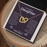 I'll Be Loving You Still - Interlocking Hearts Necklace For Daughter
