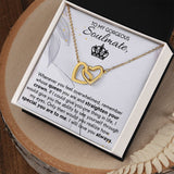 Straighten Your Crown - Interlocking Hearts Necklace For Wife