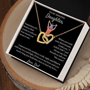How Much You Mean To Me - Interlocking Hearts Necklace For Daughter