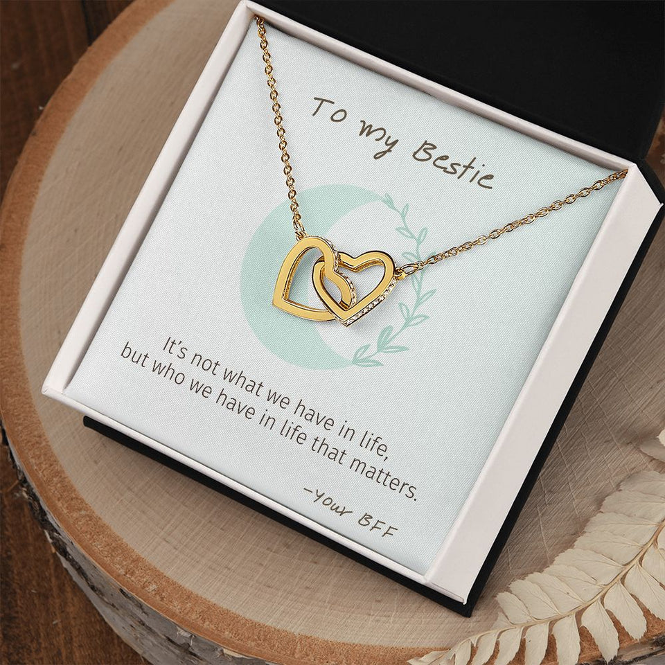 You Matter - Interlocking Hearts Necklace For Best Friend