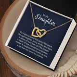 Daughter Special Bond Interlocking Hearts Necklace