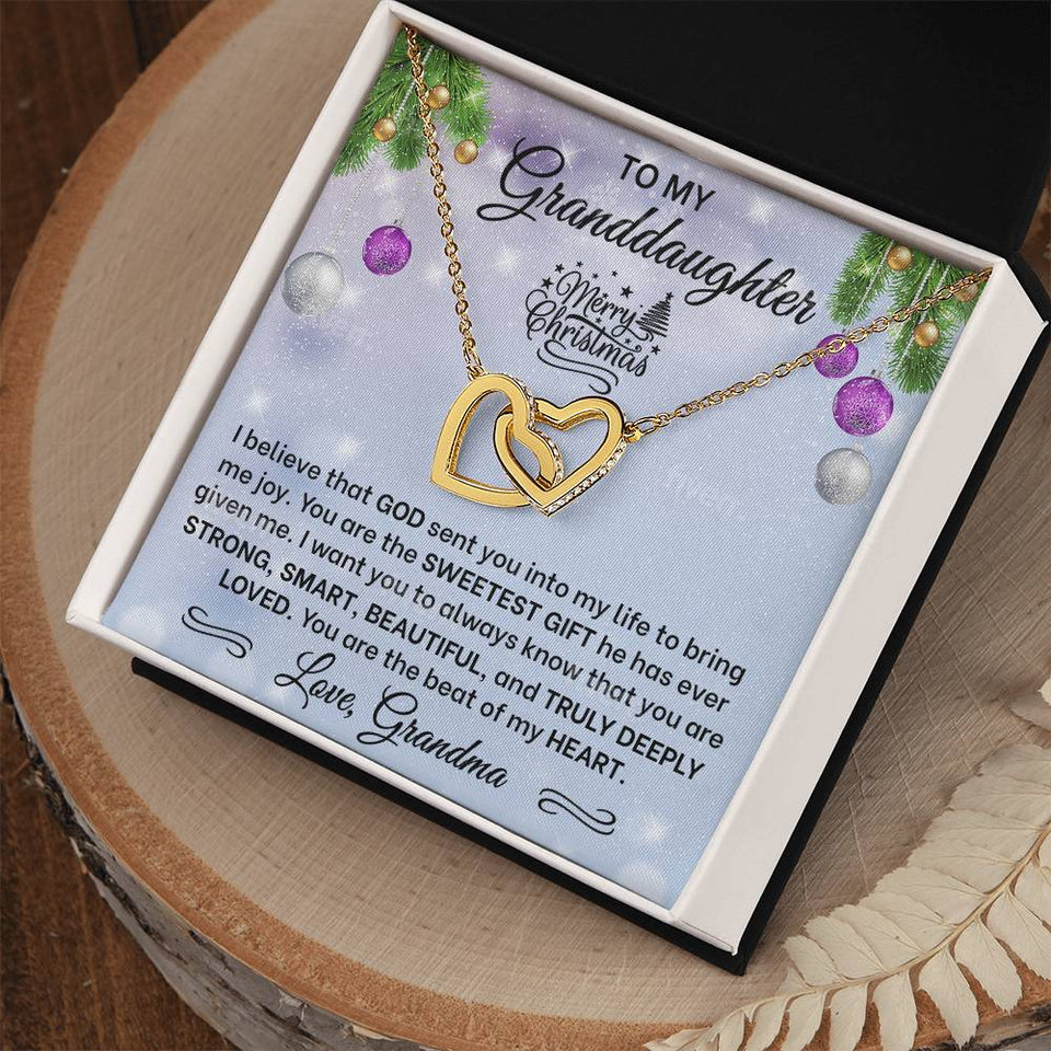 Granddaughter Interlocking Hearts Necklace